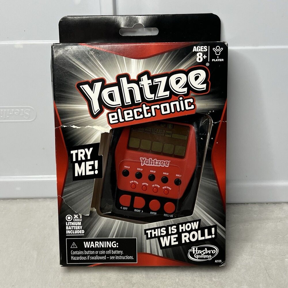 Hasbro Yahtzee Handheld Digital Game - A2125 - NEW- Sealed